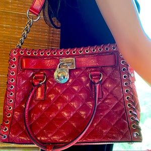 Michael Kors Hippie Hamilton Locking tote NWOT